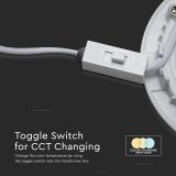 V-TAC 9W LED Mini Round Panel Light – 3-in-1 CCT Switchable, 820lm, White Finish - Image 8