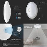 V-TAC 12W LED Bulkhead with PIR Sensor, Samsung Chip, IP20, 900lm, 4000K - Energy Efficient Lighting - Image 3