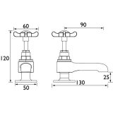 Bristan 1901 Basin Pillar Taps – Stylish Bathroom Tapware - Image 3