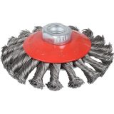 Abracs 100mm Twist Knot Wire Wheel Brush for Angle Grinders – Heavy Duty Steel Cleaning Tool - Image 1
