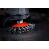 Abracs 100mm Twist Knot Wire Wheel Brush for Angle Grinders – Heavy Duty Steel Cleaning Tool - Image 2