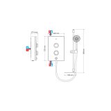 Mira 9.5kW Electric Shower - Silver | Modern Bathroom Heating Solution - Image 6