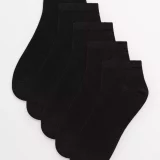 Black Modal Blend Trainer Socks 5-Pack (Size 4-8) - Super Soft & Comfortable - Image 2