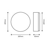 Philips CL260 12W LED Round Ceiling Light, IP44, Silver, 1200lm, Warm White - Waterproof - Image 3