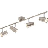 Harvey 4-Light Satin Nickel Bar Spotlight | Modern LED Lighting Fixture - Image 2