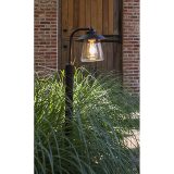 Lutec IP44 E27 Black Rust Post Light - Outdoor Garden Lighting - Image 2