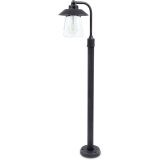 Lutec IP44 E27 Black Rust Post Light - Outdoor Garden Lighting - Image 1