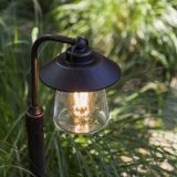 Lutec IP44 E27 Black Rust Post Light - Outdoor Garden Lighting - Image 5