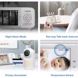 Vtech VM3263 2.8" Video Baby Monitor with Night Vision & Two-Way Audio - Image 5