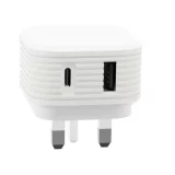 Juice 20W Dual Port USB-C PD Wall Charger – Fast Charge Adapter (White) - Image 2