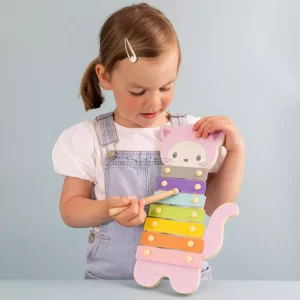 Our Little World Wooden Cat Xylophone – Sensory Toy for Toddlers