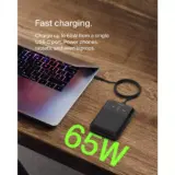 Belkin 65W Power Bank for Laptops – USB-C 20000mAh – Black - Image 3