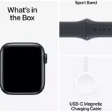 Apple Watch SE 2024 (40mm, GPS) – Midnight Sport Band, M/L Size - Image 6