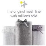 BreathableBaby 2-Sided Classic Cot Liner - Grey Color - Image 3