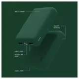 Juice 10000mAh Power Bank – Forest Green Portable Charger - Image 3
