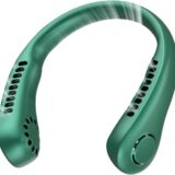 Deyaah Bladeless Neck Fan 3000mAh – 360° Cooling, 5-Speed Hands-Free Portable Fan for Travel, Outdoor, Home, Office, Camping – Green - Image 2