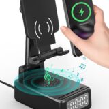 Bluetooth Speaker with Wireless Charging & Adjustable Phone Stand for Men & Women - Image 1