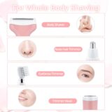 Mcbazel Cordless Lady Shaver – 4-in-1 Epilator & Hair Trimmer for Women – Face, Body, Bikini Line, Legs – Pink, USB Rechargeable - Image 4