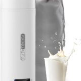 Focenat Compact 500ML Electric Kettle – Portable Travel Use, 316 Stainless Steel, LCD Temp Control – White - Image 1