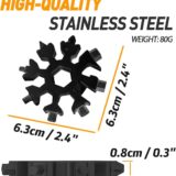 Hinshark 18-in-1 Snowflake Multi-Tool – Father's Day Gifts for Dad from Son & Daughter, Birthday Gadgets for Men - Image 2