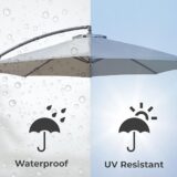 Neo 3M LED Cantilever Garden Parasol – Waterproof Outdoor Hanging Umbrella with Crank Handle & Cross Base - Image 4
