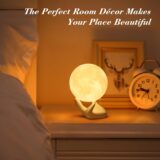 Methun Moon Lamp – 3.5" 3D LED Night Light with Ceramic Base, White & Yellow, for Bedroom & Gifts - Image 6