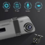 CAMECHO 1080P HD Mirror Dash Cam Dual Front and Rear Camera – 4.5” Touchscreen, Wide Angle, Loop Recording, Parking Assist & Motion Detection - Image 4