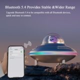 Astronaut Bluetooth Speaker with RGB LED Lights – Wireless AUX/TF Card/U-Disk Music Player, Night Light for Kids, Teens & Men, Cool Home & Game Room Decor (Silver) - Image 4