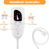 Electric Heating Pad for Back, Neck & Shoulder – 6 Heat Settings, Auto Shut-Off, Washable Cover – 20x24 Inch, Silver Gray - Image 4
