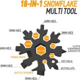 Hinshark 18-in-1 Snowflake Multi-Tool – Father's Day Gifts for Dad from Son & Daughter, Birthday Gadgets for Men - Image 5
