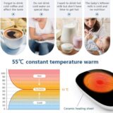 Aokat Automatic Coffee Mug Warmer with Touch Screen – Desk Cup Heater with Auto Shut-Off, Safe Beverage Warmer for Coffee, Tea, Milk & Water – Ideal for Home & Office (Black B) - Image 5