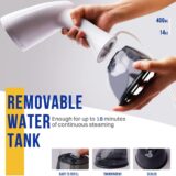 Rolipo Clothes Steamer – Handheld Garment Steamer with 400ml Tank, 3rd Gen Panel for Wrinkle Removal, Home/Travel Use - Image 6