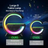 2025 G Lamp Wireless Charger & Bluetooth Speaker – Multi-Colored Dimmable LED Night Light for Bedroom | Birthday Gift for Teens - Image 4
