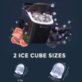 Ecozy Portable Ice Maker Machine – 9 Ice Cubes in 6 Mins, 12KG/24H, 2 Ice Cube Sizes, Self-Cleaning Countertop Ice Maker for Home, Office & Bar - Image 4