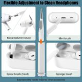 VICHYIE 20-in-1 Cleaning Kit for Electronics – Multi-Tool for Keyboard, Headphones, Earbuds & Cameras (White) - Image 3