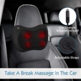 HOMh Electric Back & Neck Massager Cushion – Shiatsu Heat Therapy for Pain Relief - Image 2