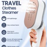 Portable Travel Clothes Steamer – Upgraded 2-in-1 Handheld Garment Wrinkle Remover with LCD, 4 Steam Levels, 10s Fast Heat, 150ml Tank - Image 3