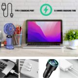 Jsdoin Portable Handheld USB Rechargeable Fan – Mini Foldable Desk Fan with 5 Speeds, LED Display, Battery Operated for Home, Office, Outdoor Travel (Blue) - Image 6