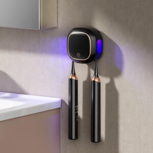 Toothbrush UV Sterilizer & Wall Holder – Magnetic, Rechargeable, No Drilling