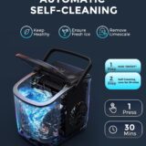 Ecozy Portable Ice Maker Machine – 9 Ice Cubes in 6 Mins, 12KG/24H, 2 Ice Cube Sizes, Self-Cleaning Countertop Ice Maker for Home, Office & Bar - Image 5