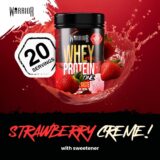 Warrior Whey + Creatine Protein Powder 500g – Strawberry Crème | Post-Workout Shake for Muscle Growth, Recovery & Performance – Low Sugar, 20 Servings - Image 2
