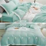 MQUPIN 16-Pack Quilt Fixing Clips – Grey Mushroom-Shaped Duvet Cover Holders with Buttons, Non-Slip Bedding Fasteners, Secure Quilt Pins with Storage Box - Image 4