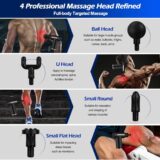 Uplayteck Mini Deep Tissue Massage Gun – Portable Handheld Muscle Massager with 6 Speeds, 4 Heads, 1800mAh Battery & Type-C Charging – Quiet for Home, Office, Workout & Travel (Black) - Image 5