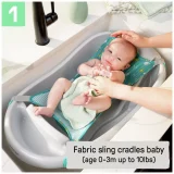 Ingenuity Baby Bathtub for Newborns & Toddlers – Grey Convertible Infant Tub - Image 4