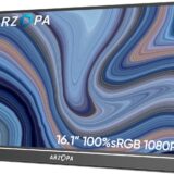 ARZOPA 16.1" 1080p Portable Monitor with HDMI, Type-C & USB-C – Gaming & Laptop Screen - Image 1