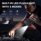 FLYLINKTECH 4000A Car Jump Starter – 12V Portable Battery Booster for 9.0L Gas & 8.5L Diesel, Power Bank, LED Flashlight, IP67 Waterproof - Image 3