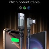 AINOPE 2M USB C Charger Cable [2-Pack] – 3.1A Fast Charging Type-C Cord, Durable Nylon Braided, Right Angle Design for Galaxy S21, Note 10, Huawei, LG - Image 2