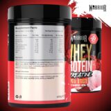 Warrior Whey + Creatine Protein Powder 500g – Strawberry Crème | Post-Workout Shake for Muscle Growth, Recovery & Performance – Low Sugar, 20 Servings - Image 3