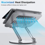 Laptop Stand for Desk with 360° Rotation – Adjustable & Portable for MacBook, Dell, HP, Lenovo - Image 5