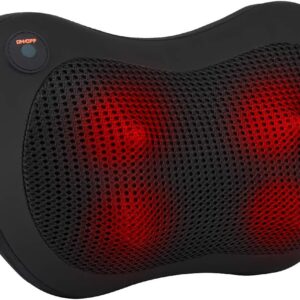 HOMh Electric Back & Neck Massager Cushion – Shiatsu Heat Therapy for Pain Relief